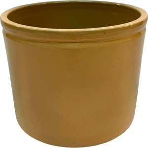 Kruka Cylinder Beige med rand, D17 cm