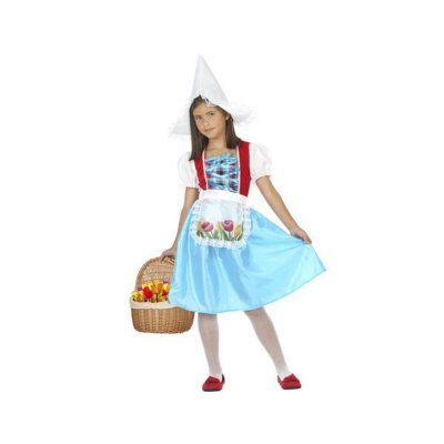 Maskeraddräkt för barn Holländska Blå (3 pcs) (Storlek: 3-4 år)