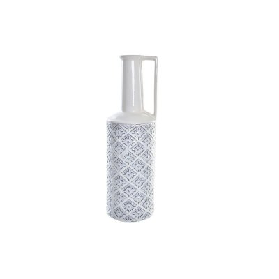 Vas DKD Home Decor Porslin Blå Vit Medelhavs (14 x 14 x 45 cm)