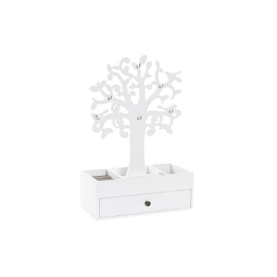 Smyckeskrin DKD Home Decor Vit Trä MDF (24 x 12 x 36 cm)
