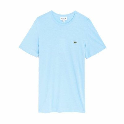 T-shirt med kortärm Herr Lacoste Regular Fit Ljusblå (Storlek: S)