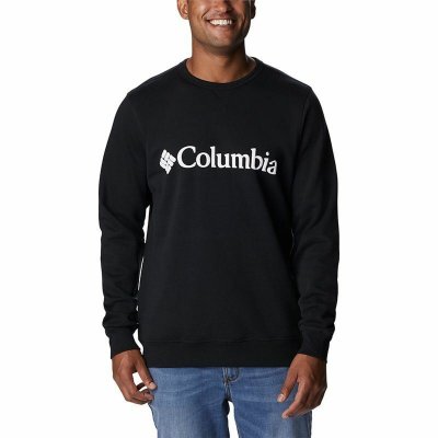 Tröja utan huva Herr Columbia Logo Fleece Crew Svart (Storlek: S)