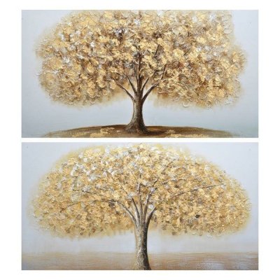 Tavla DKD Home Decor Träd (120 x 3 x 60 cm) (2 antal)