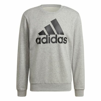 Tröja utan huva Herr Adidas Essential Big Logo Grå (Storlek: M)