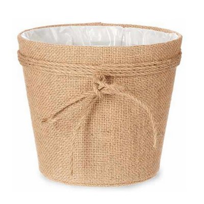 Kruka Lasso Brun Tyg Plast (18 x 16 x 18 cm)