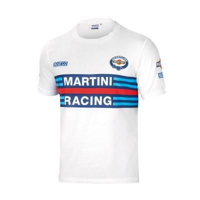 T-shirt med kortärm Sparco MARTINI RACING Storlek M Vit