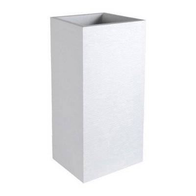 Kruka EDA Graphit Plast Vit Fyrkantig (39,5 x 39,5 x 80 cm)