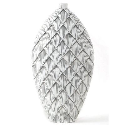 Vas DKD Home Decor Vit Grå Harts Modern (26 x 12 x 51 cm)