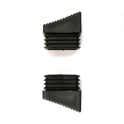 Skoning/ändkontakt Sittpall Trappa 2 antal Svart Slirsäker (40 x 20 mm)