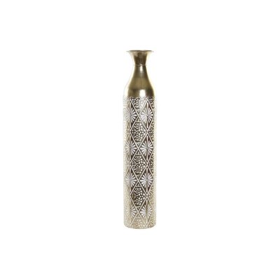 Vas DKD Home Decor Metall Vit Indier (14.5 x 14.5 x 76.5 cm)