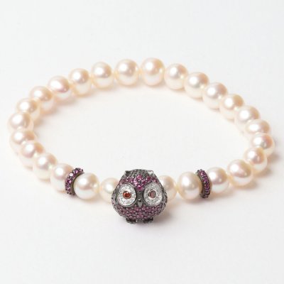 Damarmband Lancaster JLA-BR-OWL-5-WH Purpur Vit Sterlingsilver 16 mm
