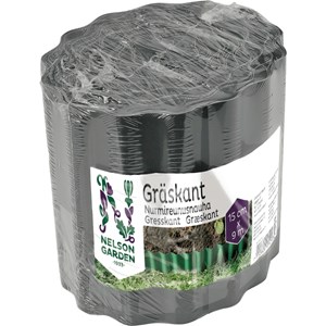Rabattkant Nelson Garden Antracit plast, 9 m x 15 cm