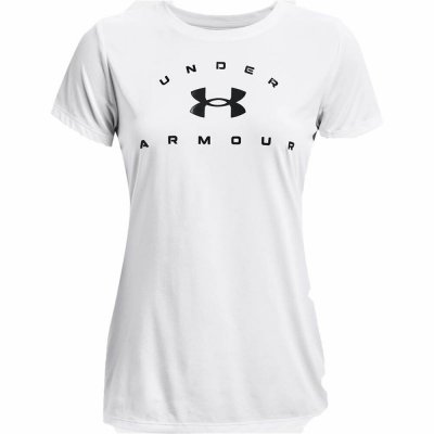 T-shirt med kortärm Dam Under Armour Tech Solid Vit (Storlek: S)