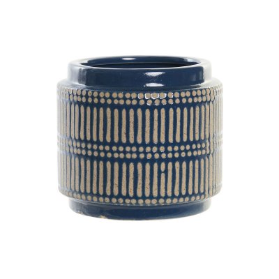 Vas DKD Home Decor Keramik Marinblå Modern (12 x 12 x 11 cm)