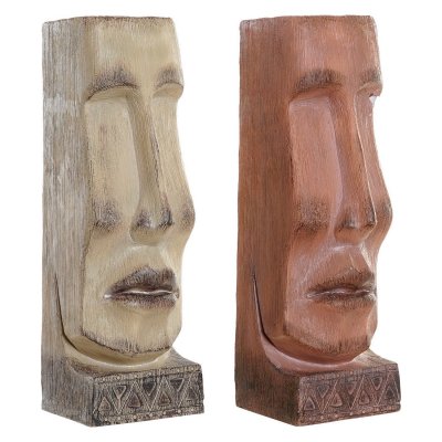 Kruka DKD Home Decor Beige Harts Terrakota n (2 pcs) (16 x 17 x 49 cm)