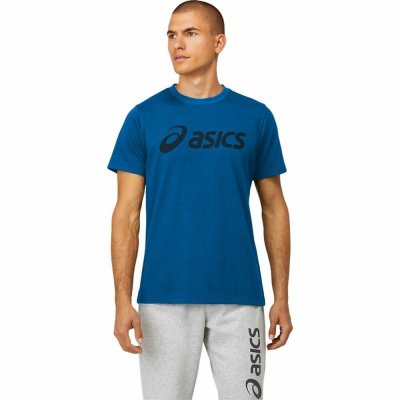 T-shirt med kortärm Herr Asics Big Logo Blå (Storlek: XL)