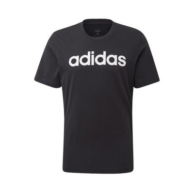 T-shirt med kortärm Herr Adidas E Lin Tee DU0404 Svart (Storlek: XL)