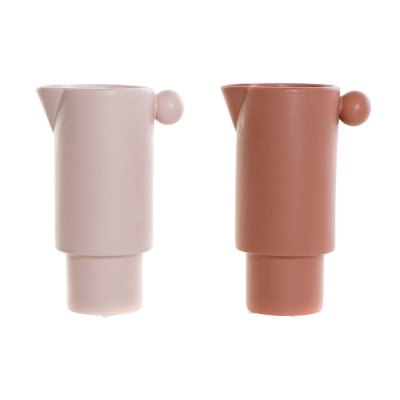 Vas DKD Home Decor Porslin Rosa Terrakota n (13 x 9 x 21 cm) (2 pcs)