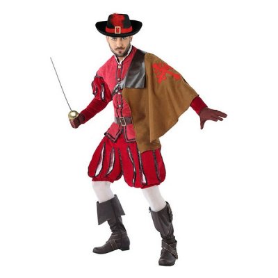 Maskeraddräkt vuxna 113817 Röd (3 pcs) Musketör (Storlek: XL)