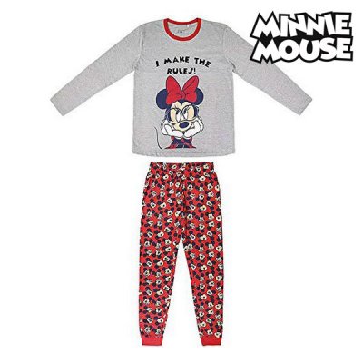 Pyjamas Minnie Mouse Kvinna Grå (Storlek: XL)