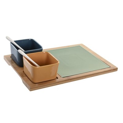 Tilltuggsset DKD Home Decor Porslin Multicolour Bambu 6 Delar (31 x 21 x 6 cm)