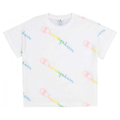 T-shirt med kortärm Herr Champion Crewneck Croptop Storlek L Vit