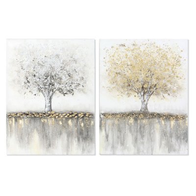 Tavla DKD Home Decor Träd Modern (60 x 3 x 80 cm) (2 antal)