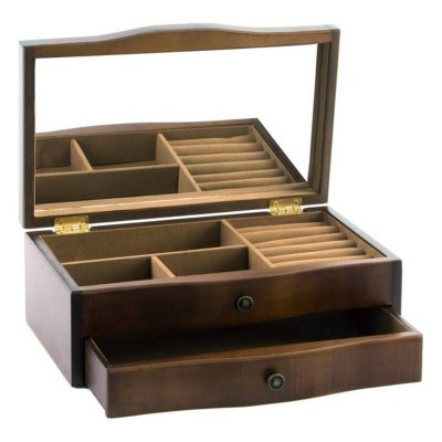 Smyckeskrin DKD Home Decor Sammet Traditionell Speglar (28 x 17 x 10 cm)