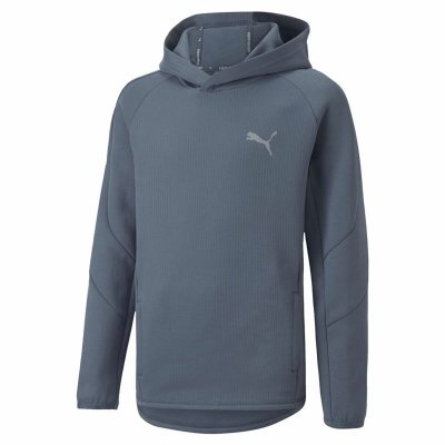 Tröja med huva Barn Puma Evostripe Youth Blå (Storlek: 7-8 år)
