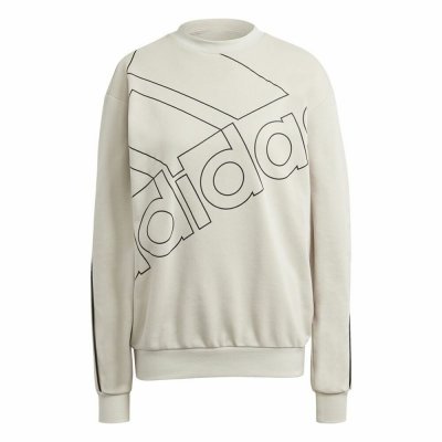 Tröja utan huva Dam Adidas Giant Logo Beige (Storlek: S)