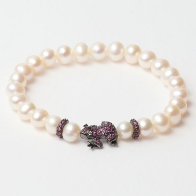 Damarmband Lancaster JLA-BR-FROG-5-WH Purpur Vit Sterlingsilver 16 mm