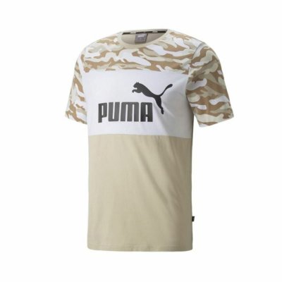 T-shirt med kortärm Herr Puma Essentials Camo Beige (Storlek: M)