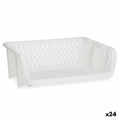 Grönsakskorg Vit polypropen (30 x 13,5 x 38,7 cm) (24 antal)