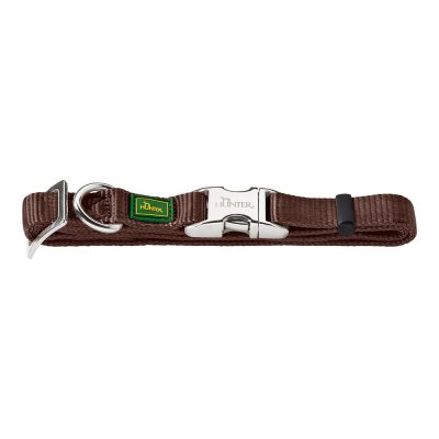 Hundhalsband Hunter Alu-Strong Brun Storlek L (45-65 cm)