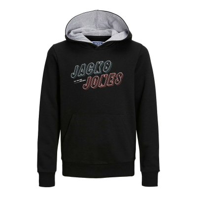 Tröja med huva Barn JCOFRIDAY Jack & Jones Svart (Storlek: 12 år)