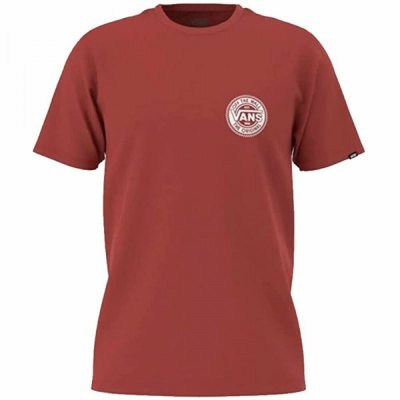 T-shirt med kortärm Herr Vans Original Checkerboard Röd (Storlek: M)