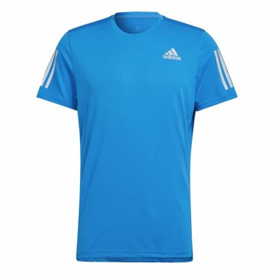T-shirt med kortärm Herr Adidas Own The Run Blå (Storlek: S)