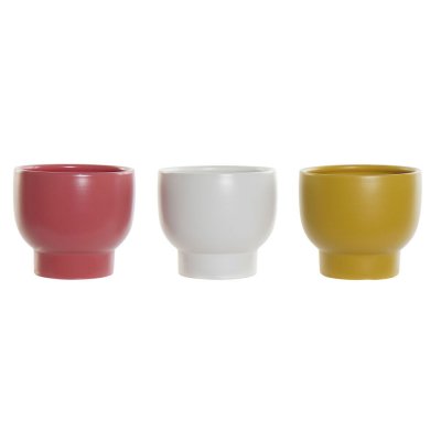 Kruka DKD Home Decor Rosa Edények Senap (15 x 15 x 14 cm) (3 pcs)