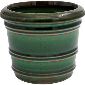 Kruka med 2 ränder Ø14 cm, Grön