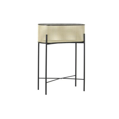 Kruka DKD Home Decor Svart Metall Kräm Modern (50 x 20 x 67 cm)