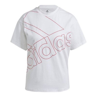 T-shirt med kortärm Dam Adidas Giant Logo Vit (Storlek: S)