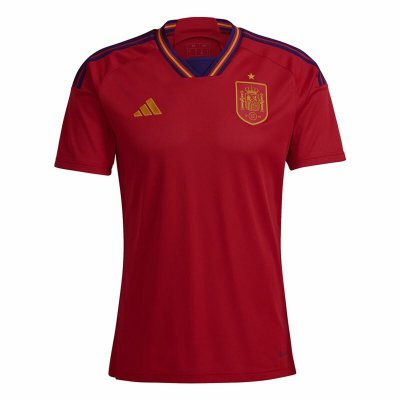 Kortärmad fotbollströja för herrar Adidas Spain (Storlek: XL)