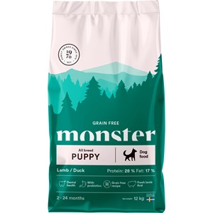Valpfoder Monster GrainFree All Breed Lamb/Duck 12kg