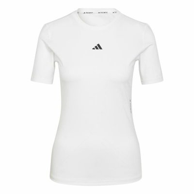 T-shirt med kortärm Dam Adidas Techfit Training Vit (Storlek: M)