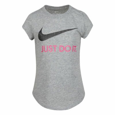 Barn T-shirt med kortärm Nike Swoosh JDI Grå (Storlek: 5 år)