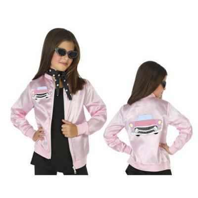 Maskeraddräkt för barn Grease Rosa (1 Pc) (Storlek: 5-6 år)