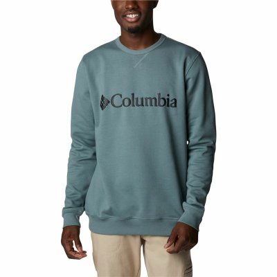 Tröja utan huva Herr Columbia Logo Fleece Crew Blå (Storlek: S)