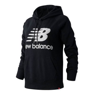 Tröja med huva Dam New Balance Essentials Svart (Storlek: XS)