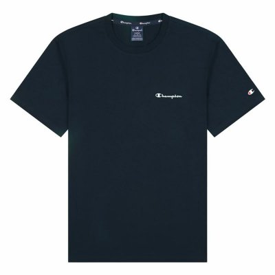T-shirt med kortärm Champion Crewneck M Marinblå (Storlek: S)