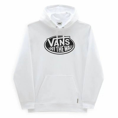 Tröja med huva Herr Vans Classic Off The Wall Vit (Storlek: M)